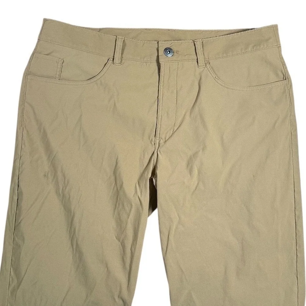 The North Face Mens Regular Fit Khaki Hiking Pants Outdoor Stretch Chino Size 36